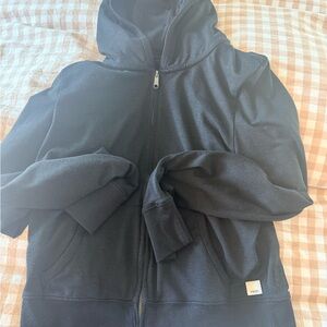 Vuori Black Zip Hoodie with Branded Patch